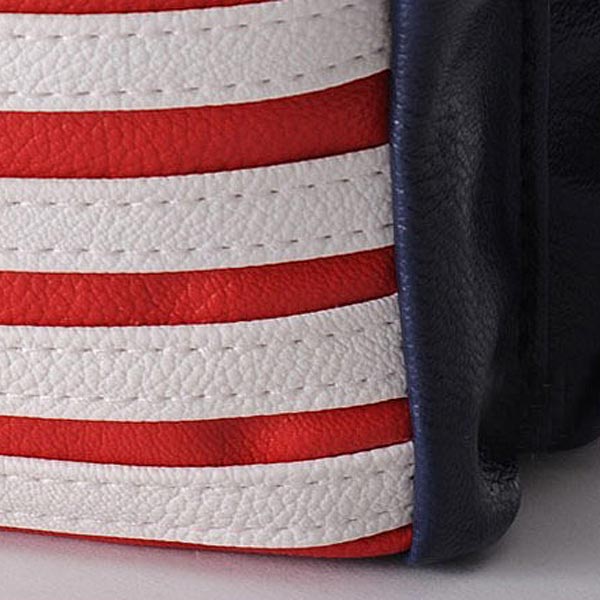 Fashion Preppy Style American Flag Bag Rivets Backpack PU Leather Backpack